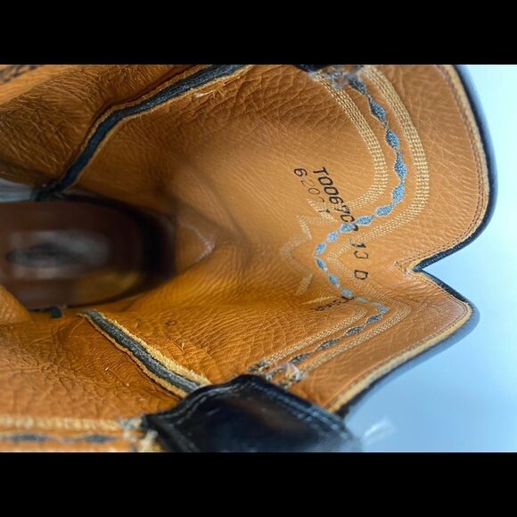 LUCCHESE 2000, MEN'S OSTRICH BOOTS, SIZE: 10D COLOR: BLACK, - Picture 7 of 9